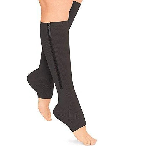 Effortless Comfort Zipper Compression Socks, 20-30 mmHg Support