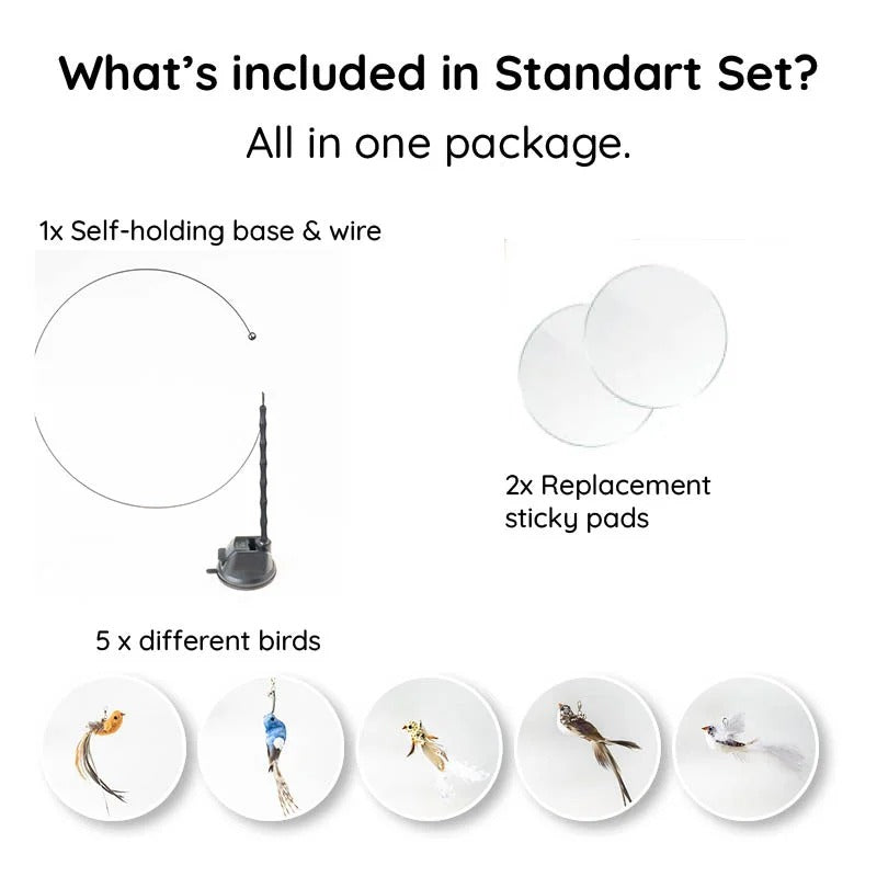 Engaging Bird Mimic Toy Set for Playful Cats
