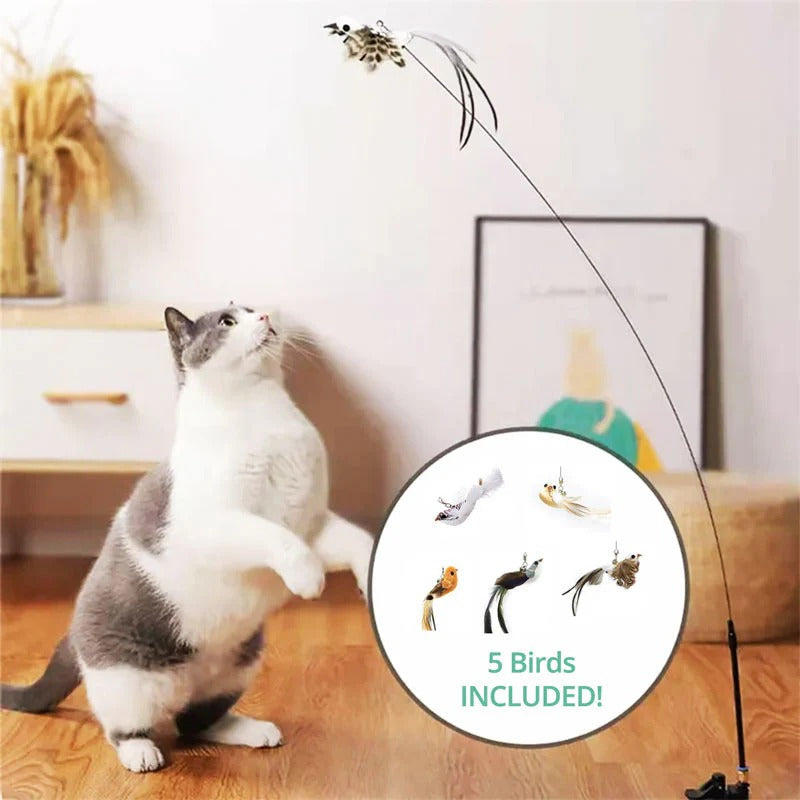 Engaging Bird Mimic Toy Set for Playful Cats