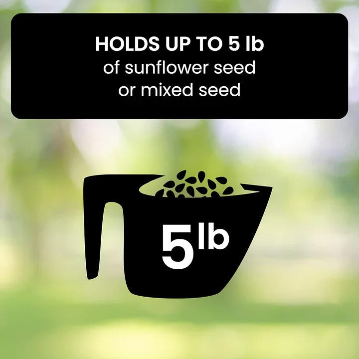 Durable Outdoor Bird Feeder with Squirrel Deterrent Feature