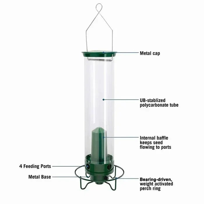 Durable Outdoor Bird Feeder with Squirrel Deterrent Feature