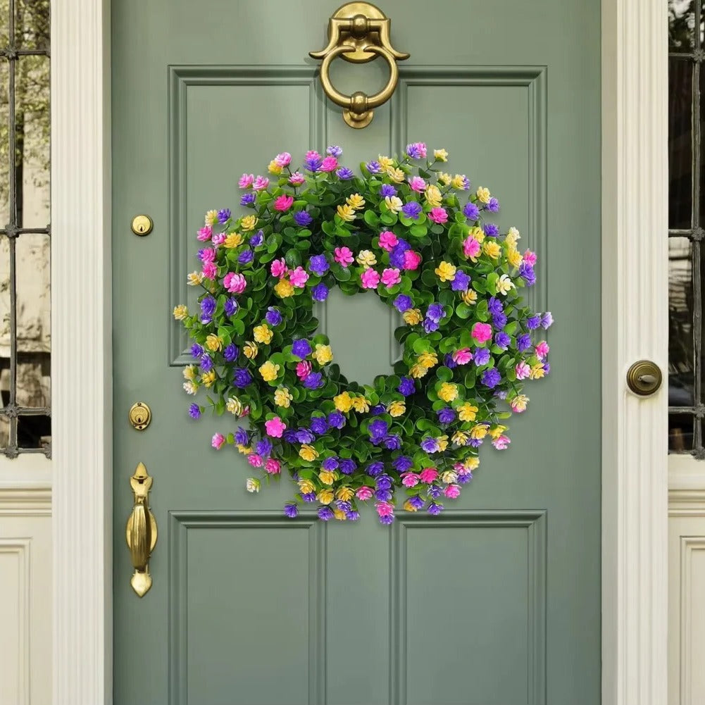 Charming Seasonal Floral Wreath for Home Decor