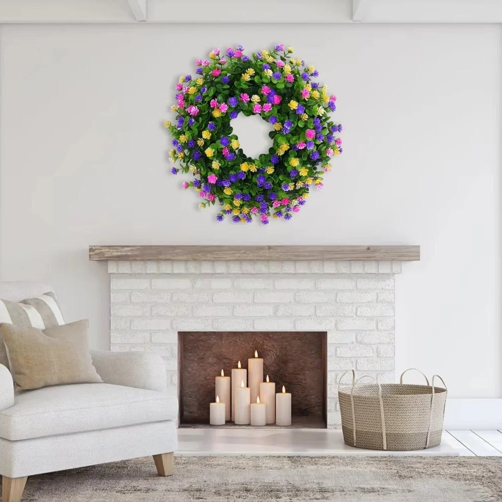 Charming Seasonal Floral Wreath for Home Decor