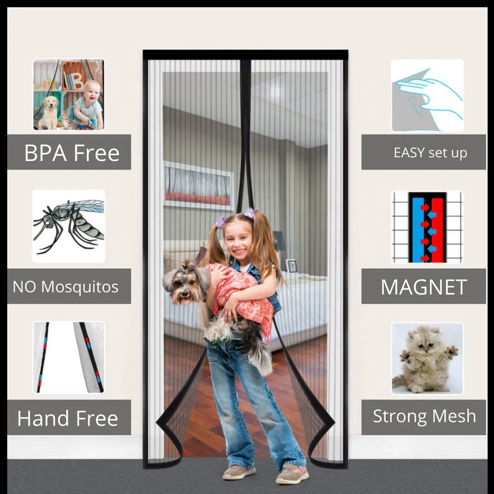 Easy-Access Magnetic Insect Barrier for Doors