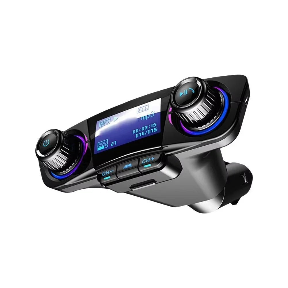 Smart Car Audio Transmitter with Dual USB Power Ports