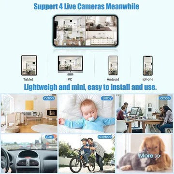 Compact Wireless Surveillance Camera with Audio Features