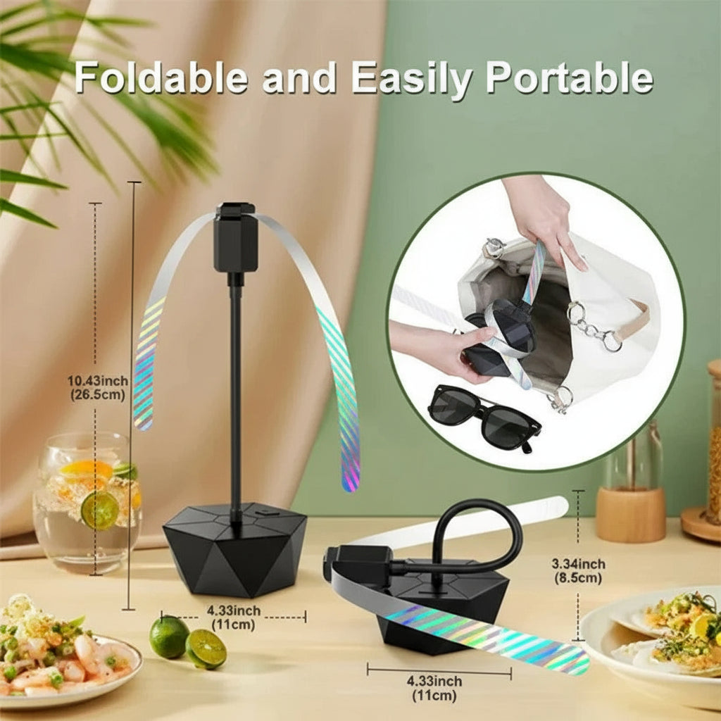 Rechargeable Insect-Repelling Fan for Outdoor Fun
