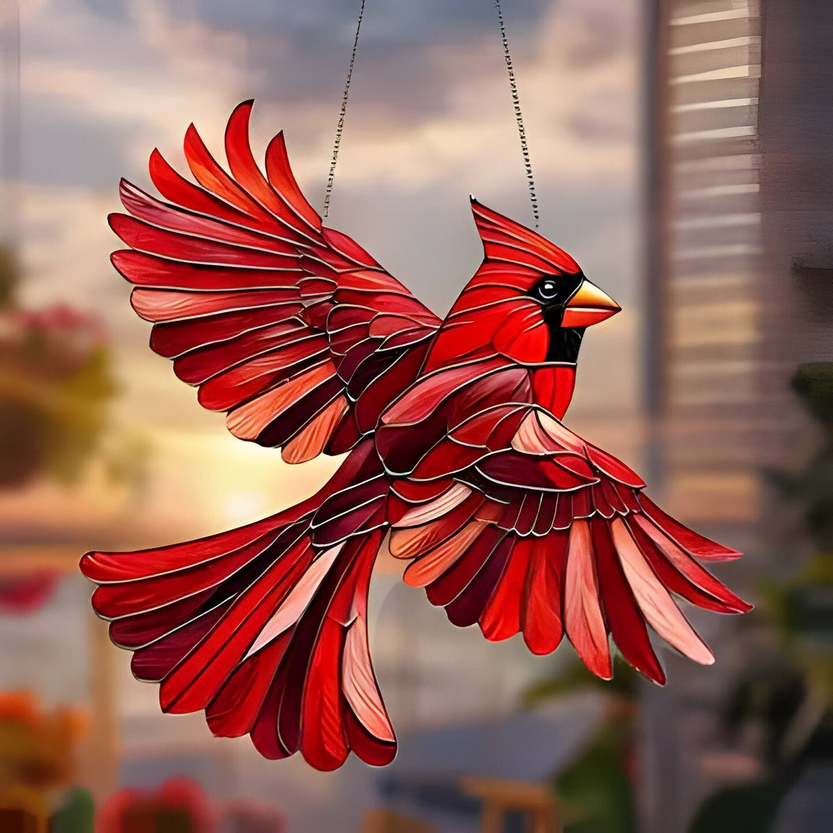 Vibrant Hummingbird Acrylic Window Art for Natural Elegance