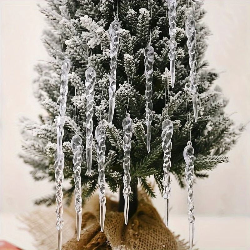 Elegant Crystal Icicle Decoration Set
