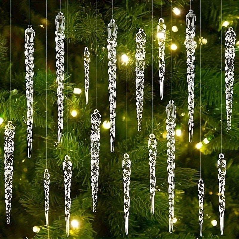 Set of Icicle Decorations