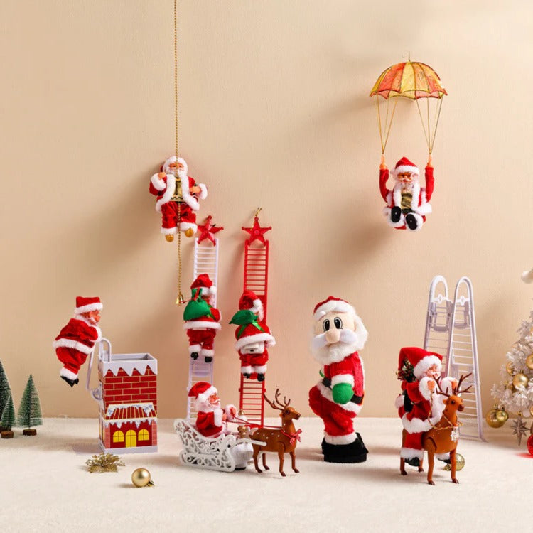 Animated Santa Climber Holiday Decoration
