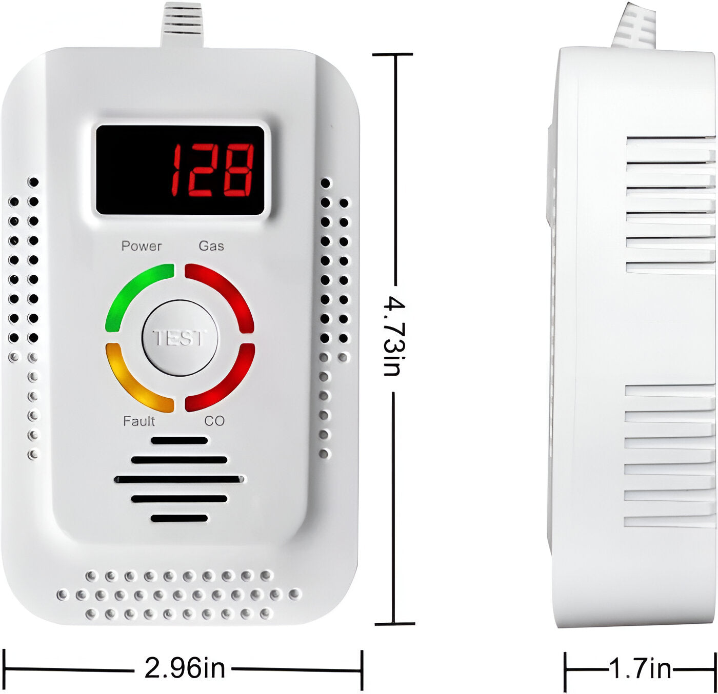 Gas and Carbon Monoxide Detector for Home Use – Plug-In Device
