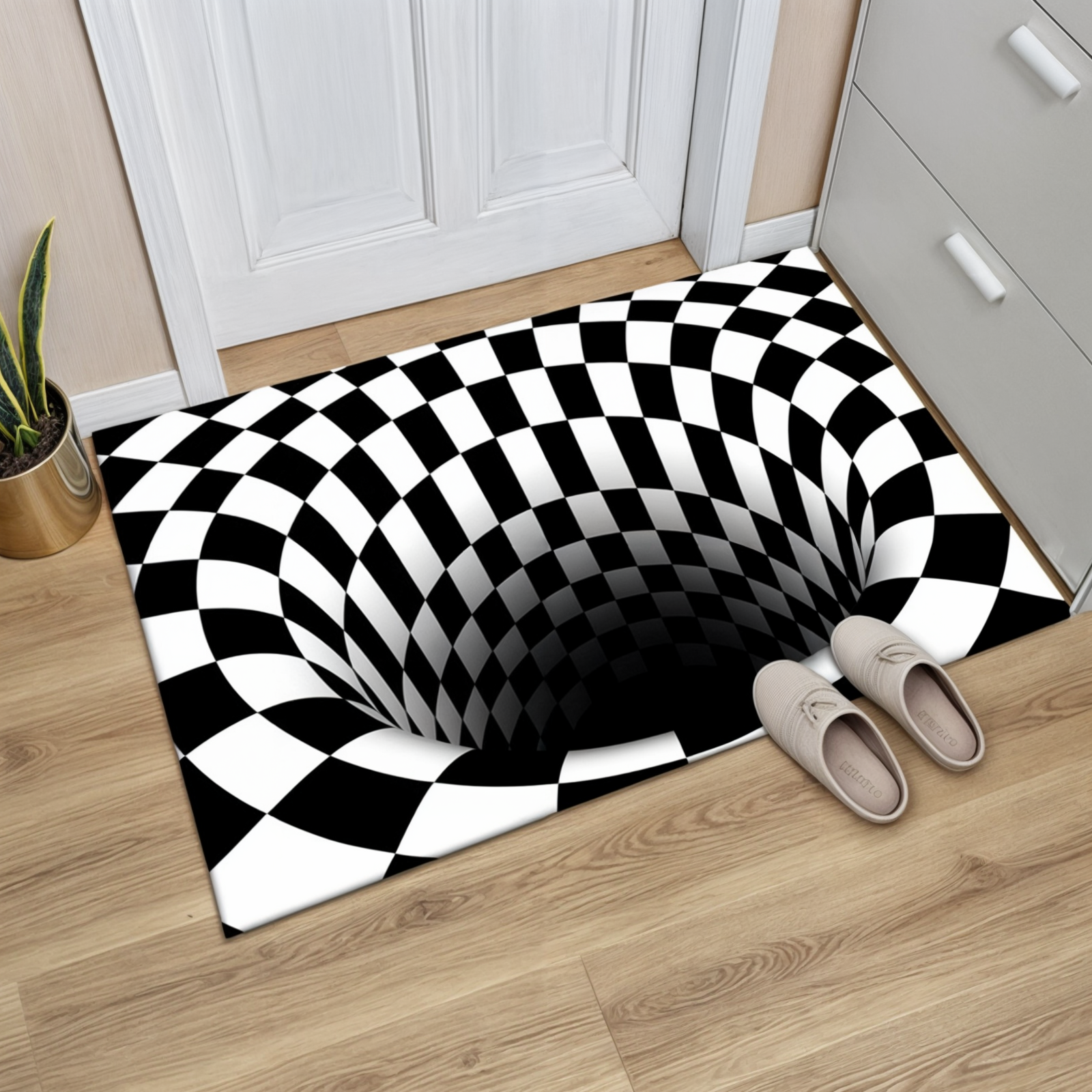 Dynamic 3D Illusion Floor Mat | Artistic Entryway Decor