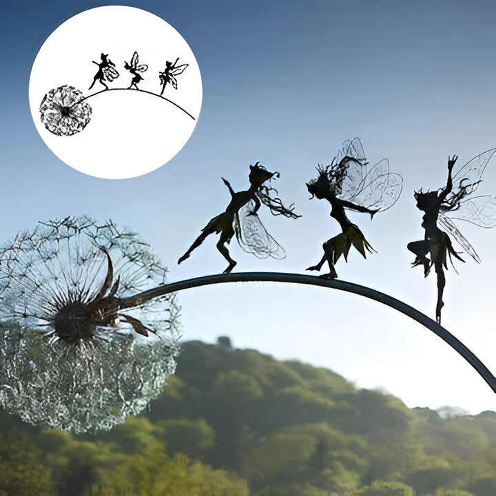 Whimsical Metal Garden Fairies for Enchanting Spaces