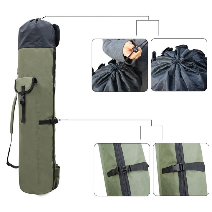 Versatile Outdoor Fishing Equipment Carrier with Storage Pockets