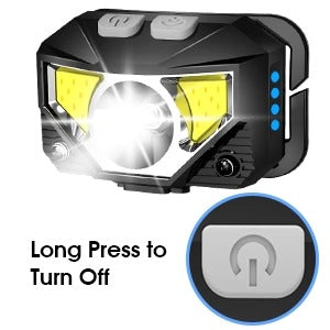 Motion-Sensing Rechargeable Headlamps - Pack of 2