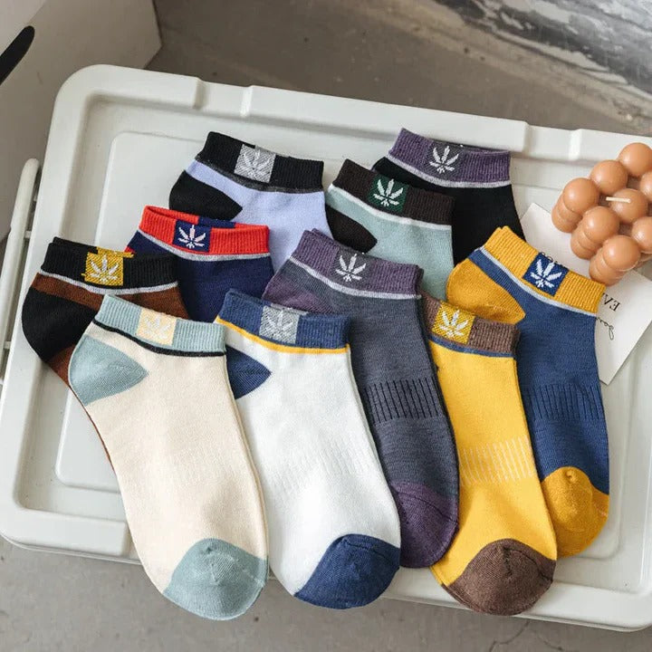 Comfort Fit Ankle Socks for Men - 20 Colorful Pairs