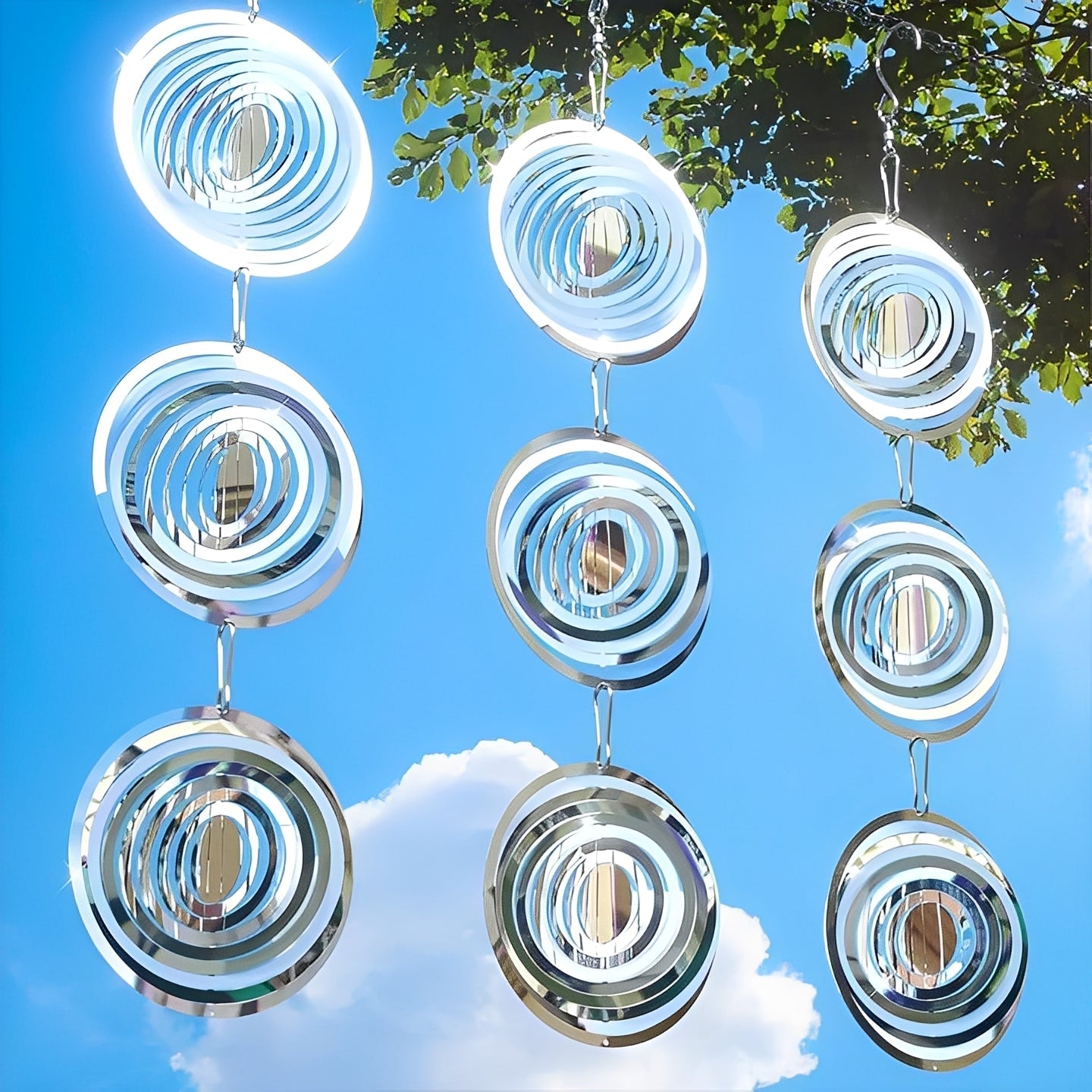 Shimmering Bird Repellent Device - Set of 3 Reflective Tools