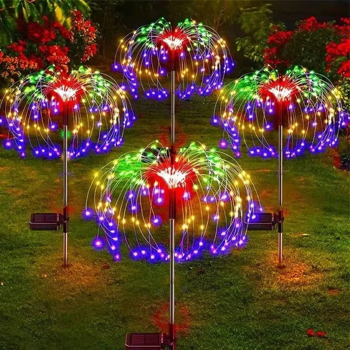 Twinkling Solar Garden Lights with Flexible LED Wires