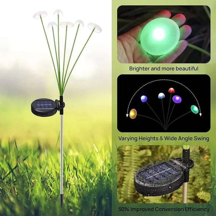 Enchanting Solar Light for Gardens with Colorful LED Effects