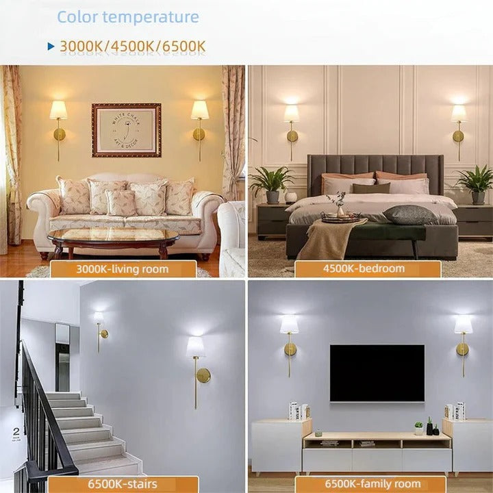 Cordless Wall Light Set with Adjustable Features - 2 Pack