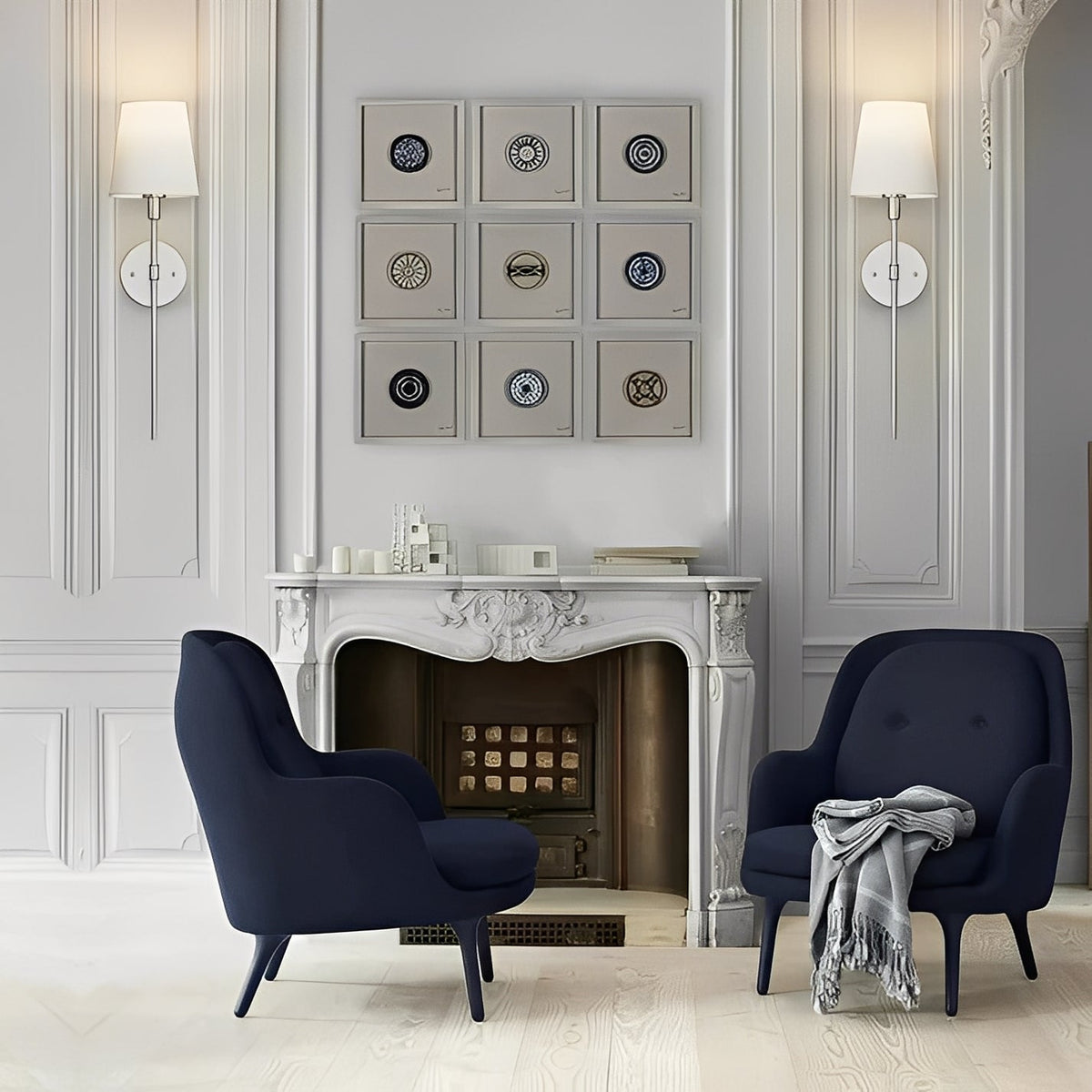Versatile Wireless Wall Lamps with Customizable Lighting – Set of 2
