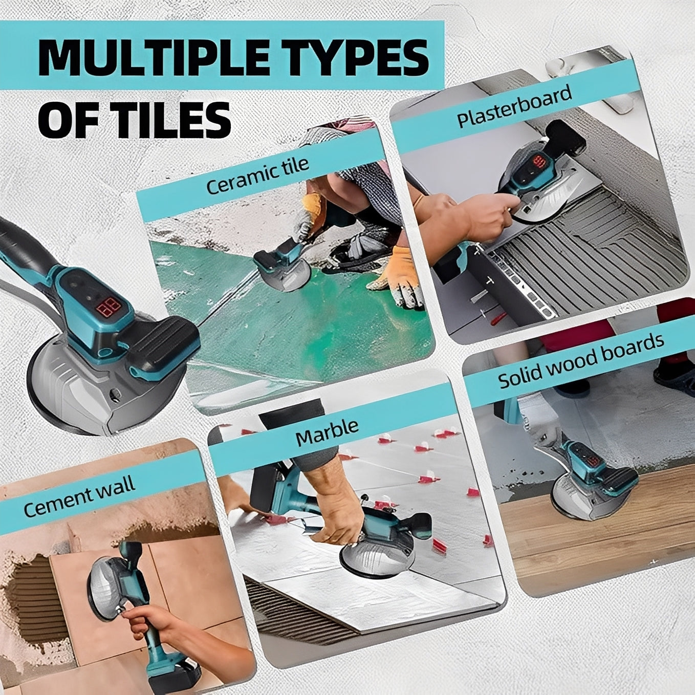 Smart Tile Lifter with Vibration and LCD Display