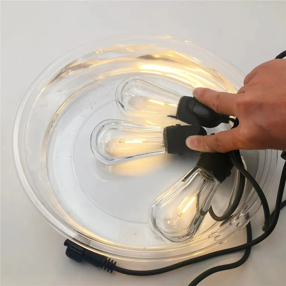 Charming Outdoor LED Fairy Lights with Vintage Bulbs