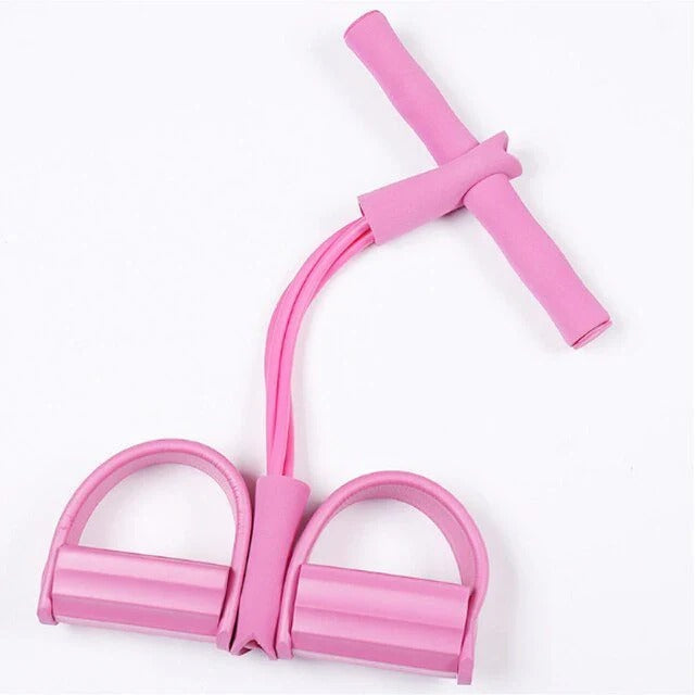 Home Workout Resistance Band System with Foot Pedal