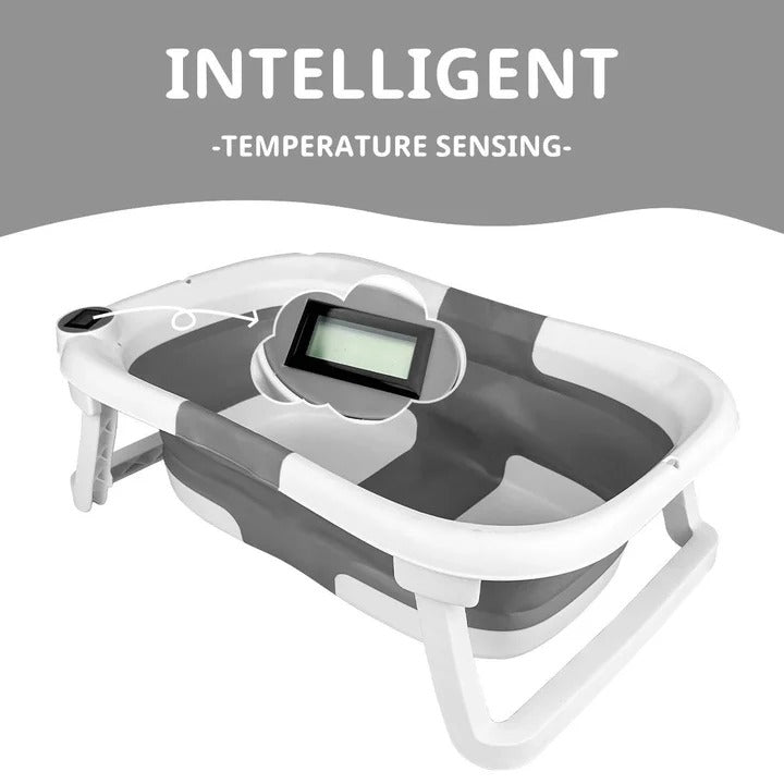 Portable Baby Bath Tub with Safety Temperature Gauge