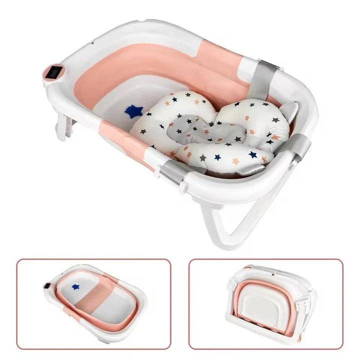 Portable Baby Bath Tub with Safety Temperature Gauge
