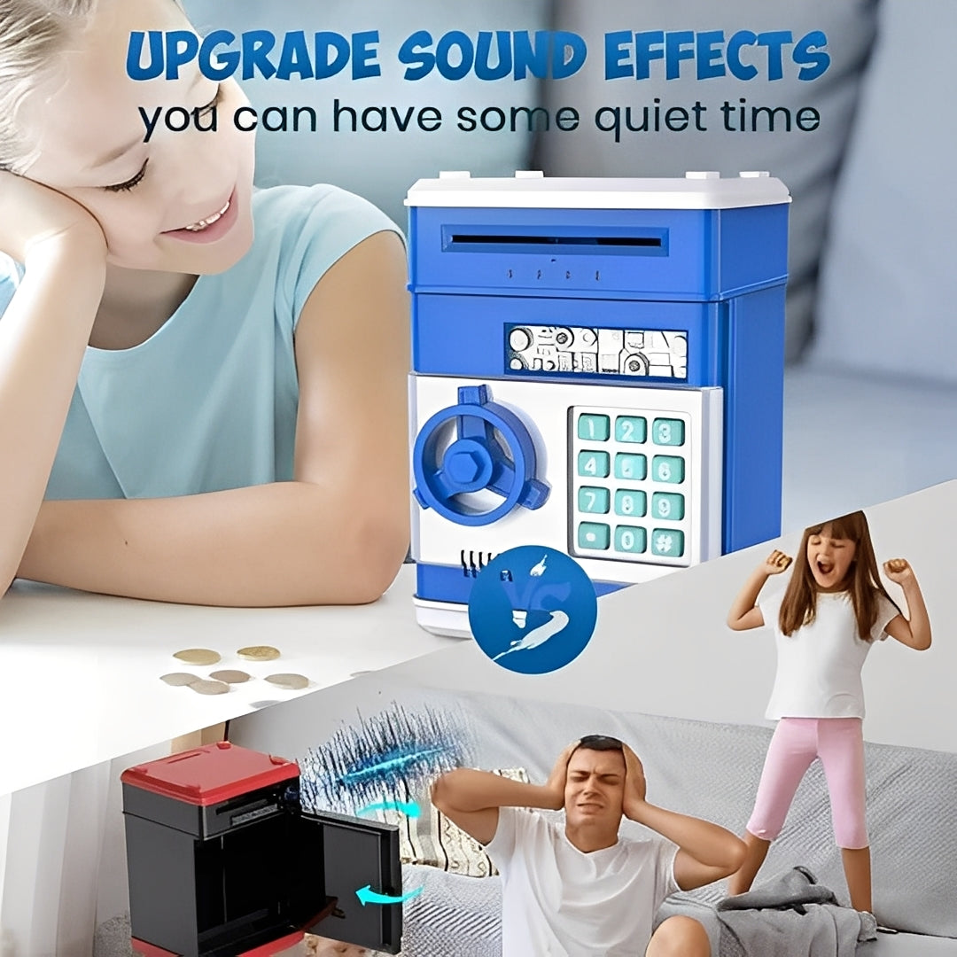 Smart Kids Coin Bank with Secure Lock and Easy Access