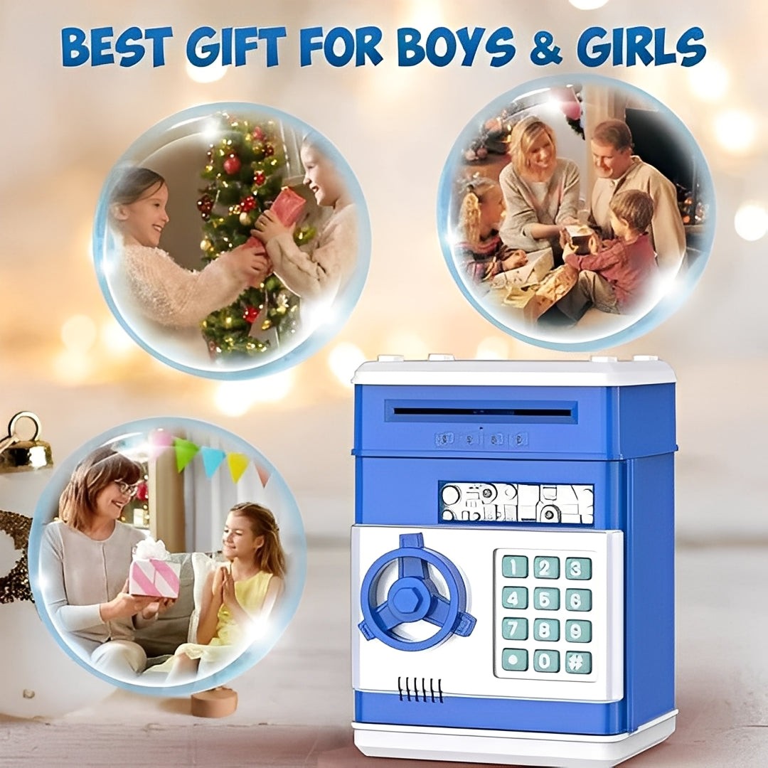 Smart Kids Coin Bank with Secure Lock and Easy Access