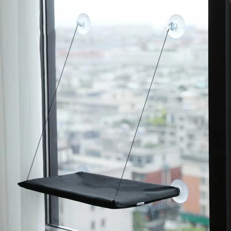 Elevated Cat Perch for Windows with Strong Suction Cups