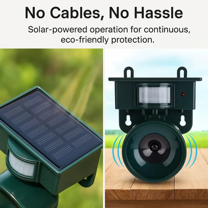 Solar-Powered Animal Repeller with Motion Activation
