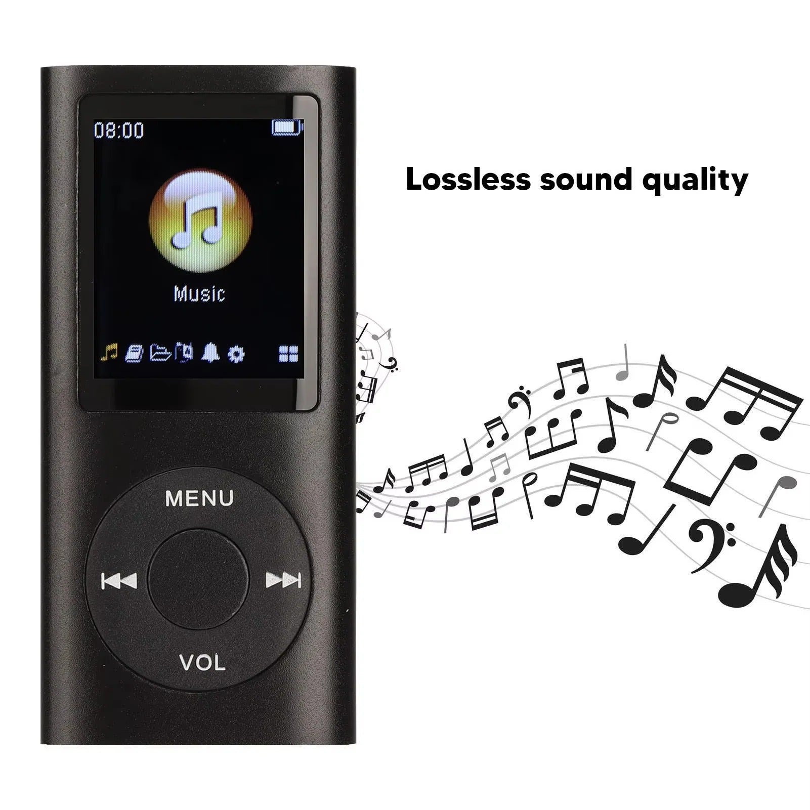 Sleek Music Companion MP3 Player with LCD Display & Video
