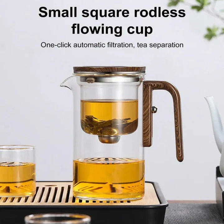 Elegant Glass Tea Brewer with Innovative Leaf Separation