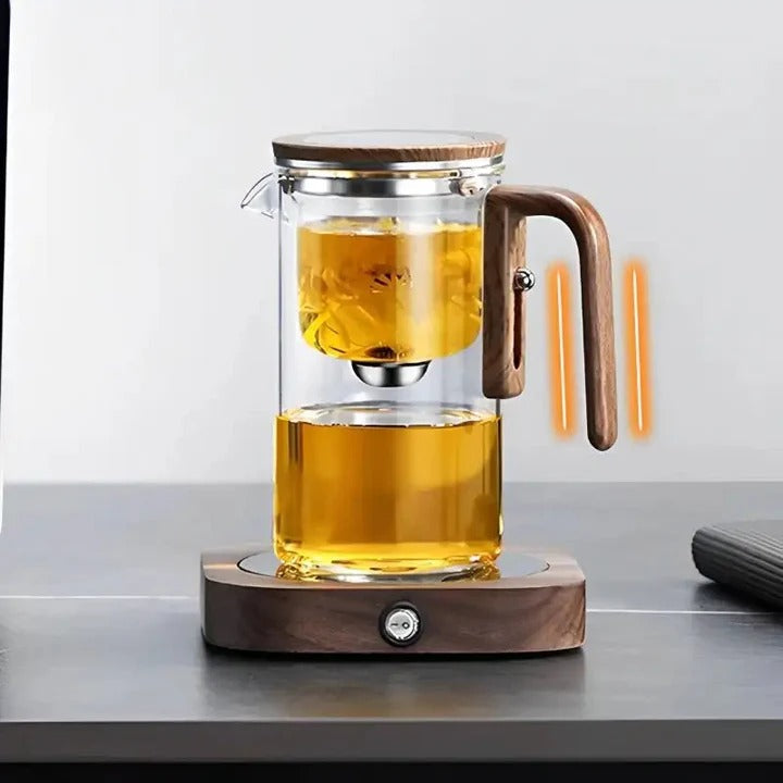 Elegant Glass Tea Brewer with Innovative Leaf Separation