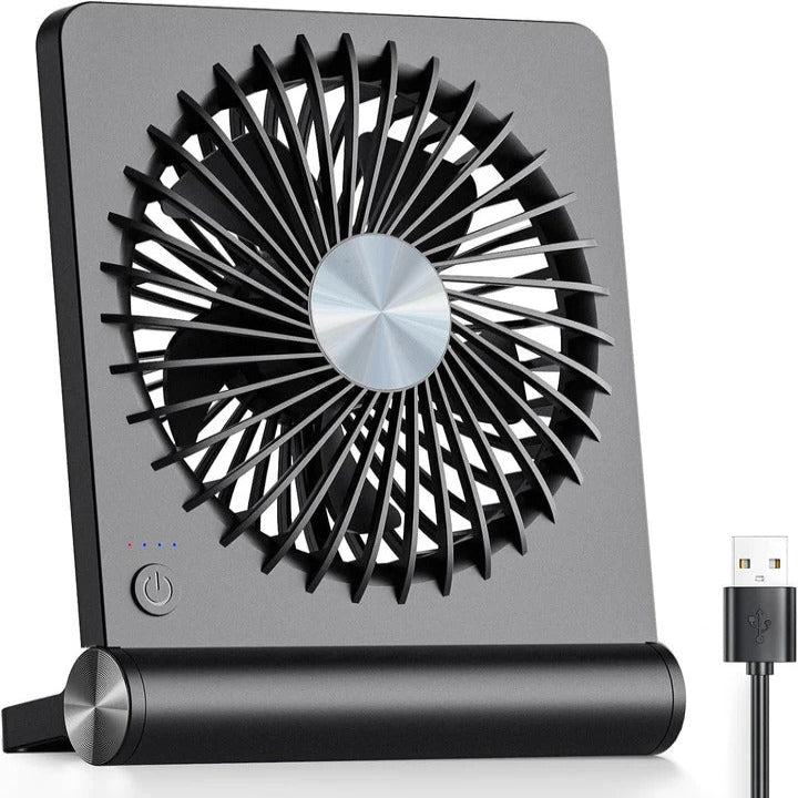 Compact USB Desk Fan with Adjustable Airflow Direction