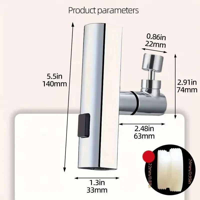 Precision Faucet Control Adapter for Enhanced Splash Management