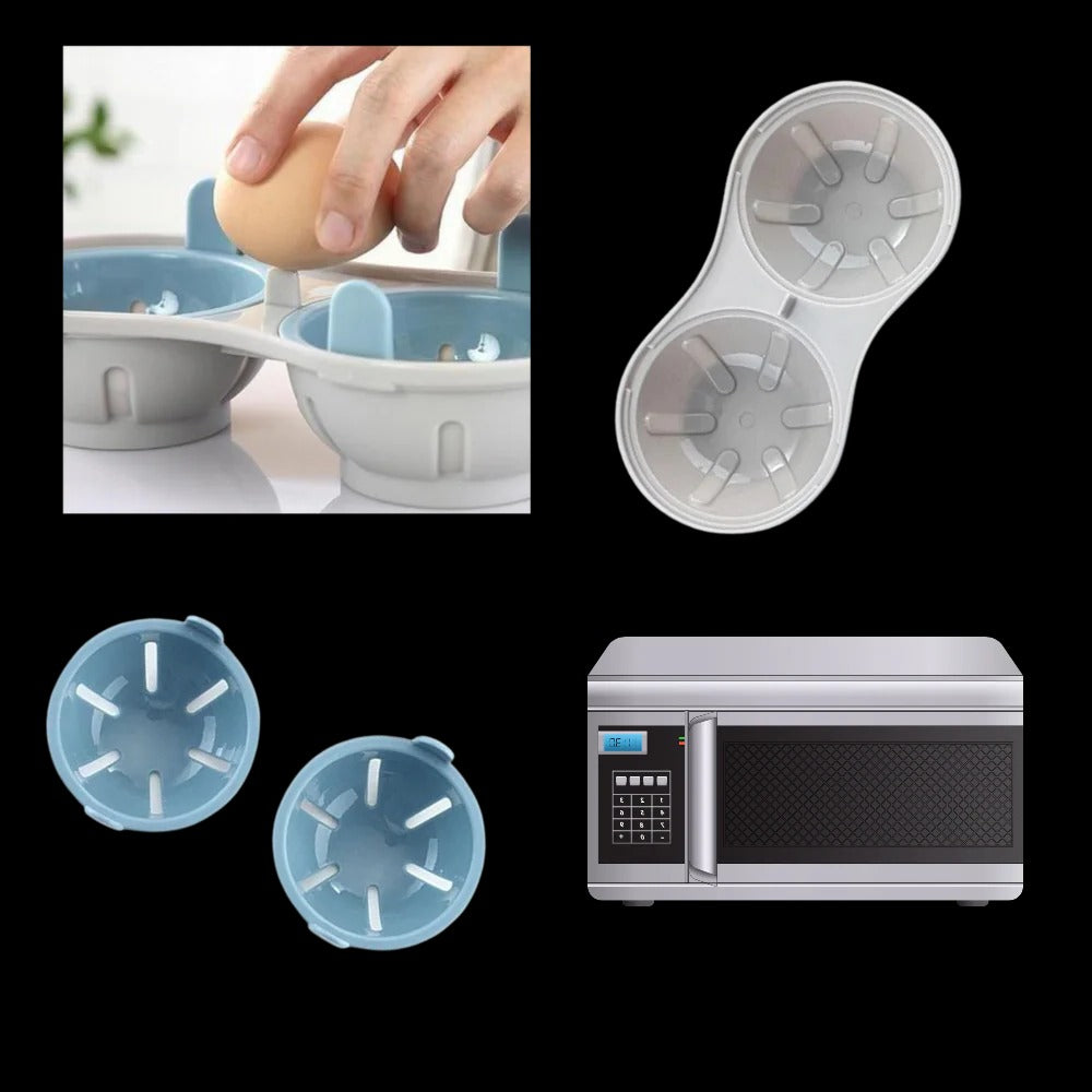 Quick-Cook Egg Steamer with Silicone Poaching Cups