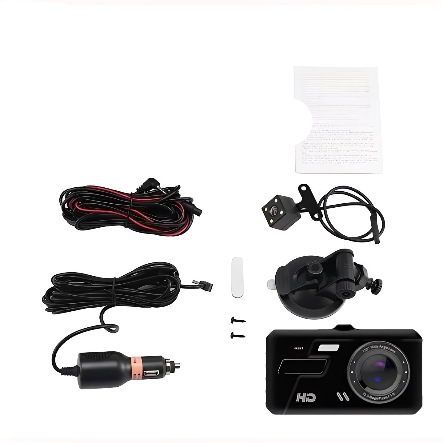 Dual Camera System for Front and Rear 1080P Recording