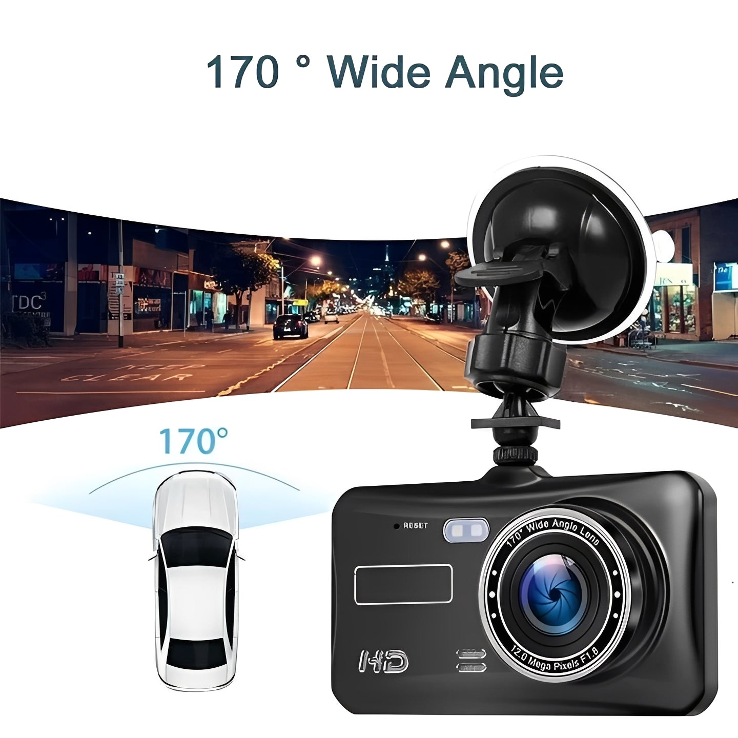 Dual Camera System for Front and Rear 1080P Recording