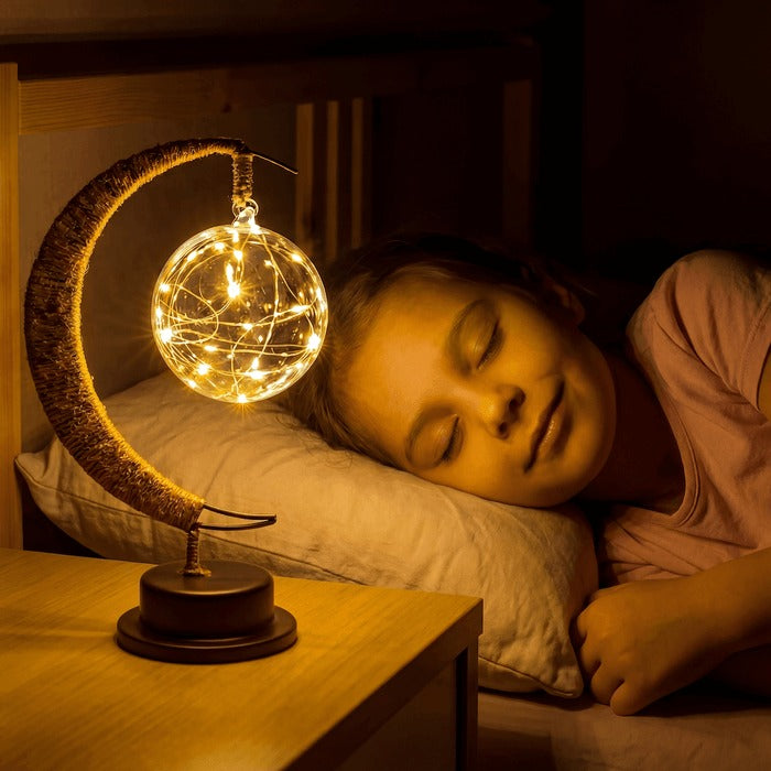 Luminous Moonlight Sphere Lamp with Detailed Crater Design