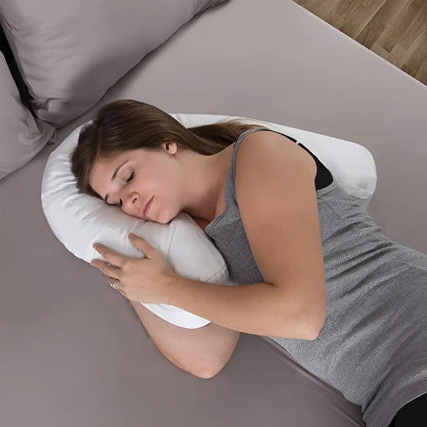 Ergonomic Side Sleeper Pillow with Ear Relief Design