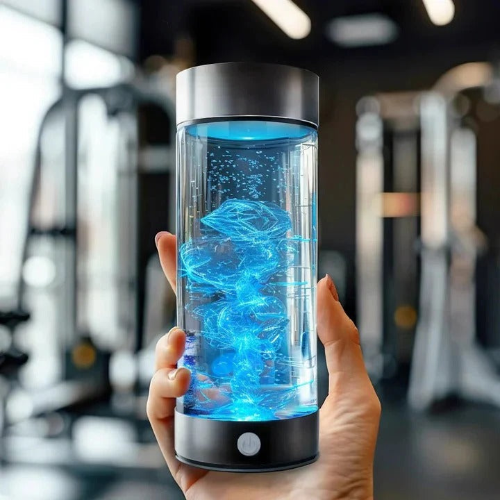 Hydrogen-Infusing Water Bottle with USB Rechargeable Base
