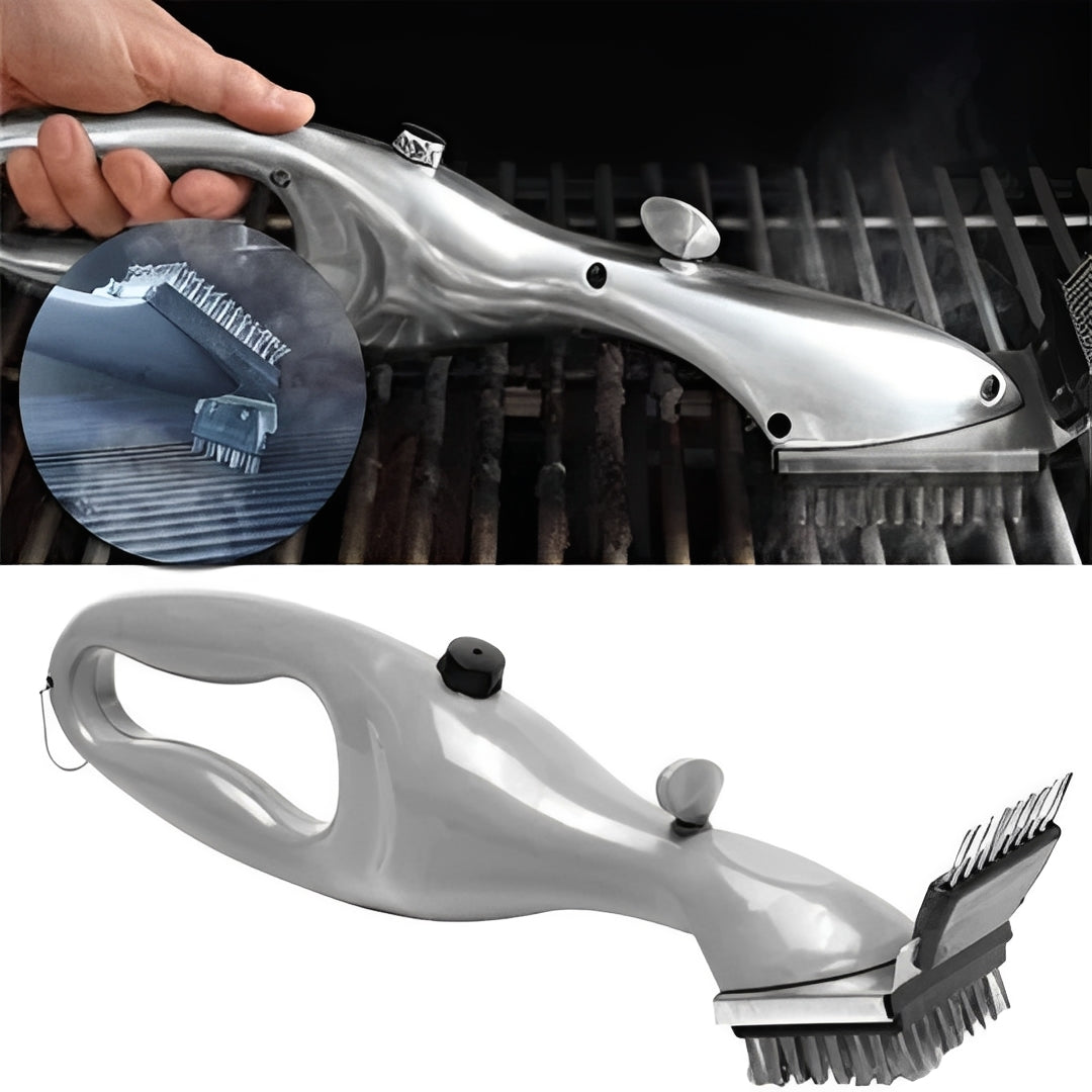 Steam-Assist Grill Cleaner Brush for Effortless BBQ Maintenance