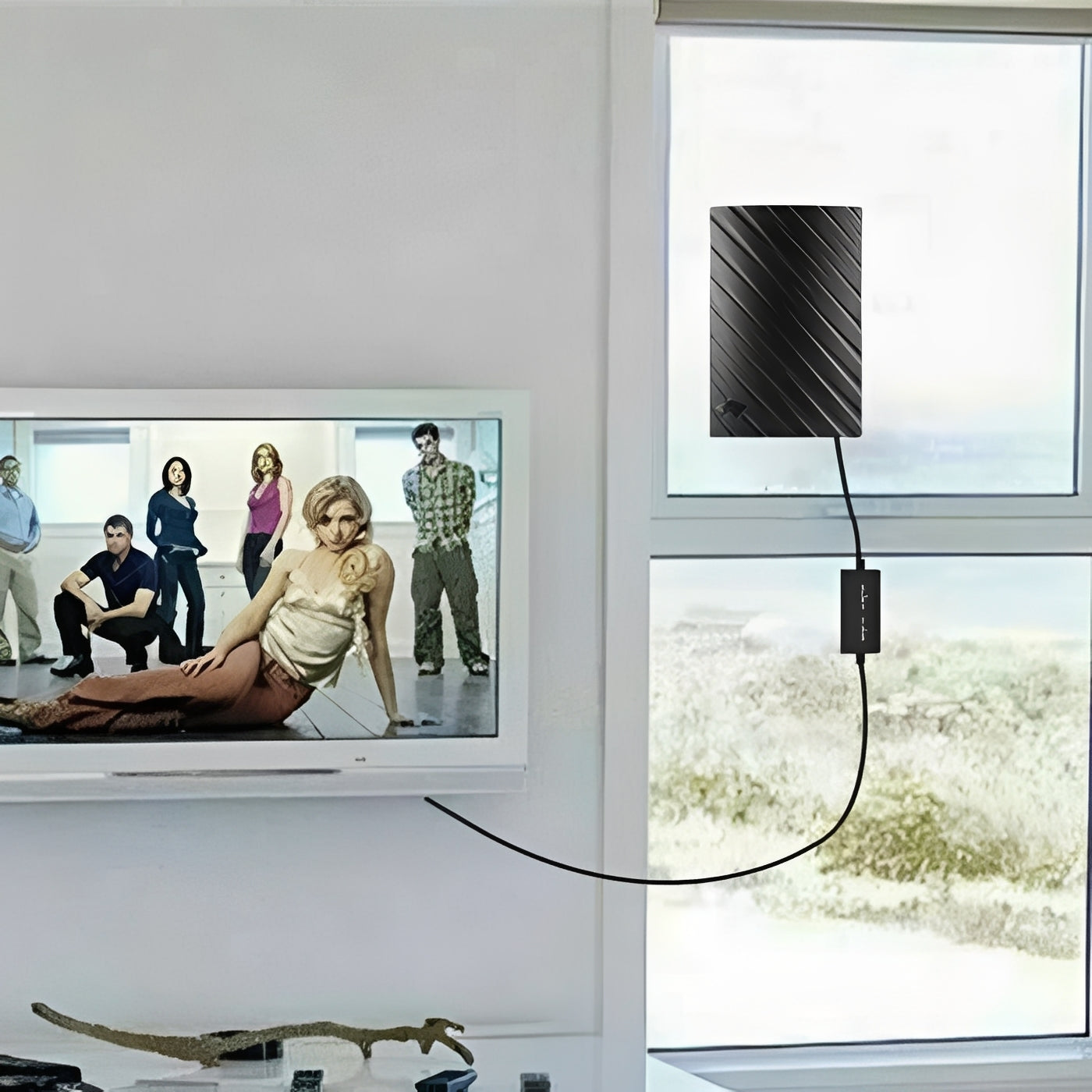 Ultra HD Indoor Antenna with Extended Range for 4K TV