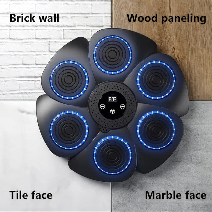 Wall-Mounted Music-Enhanced Boxing Practice Target
