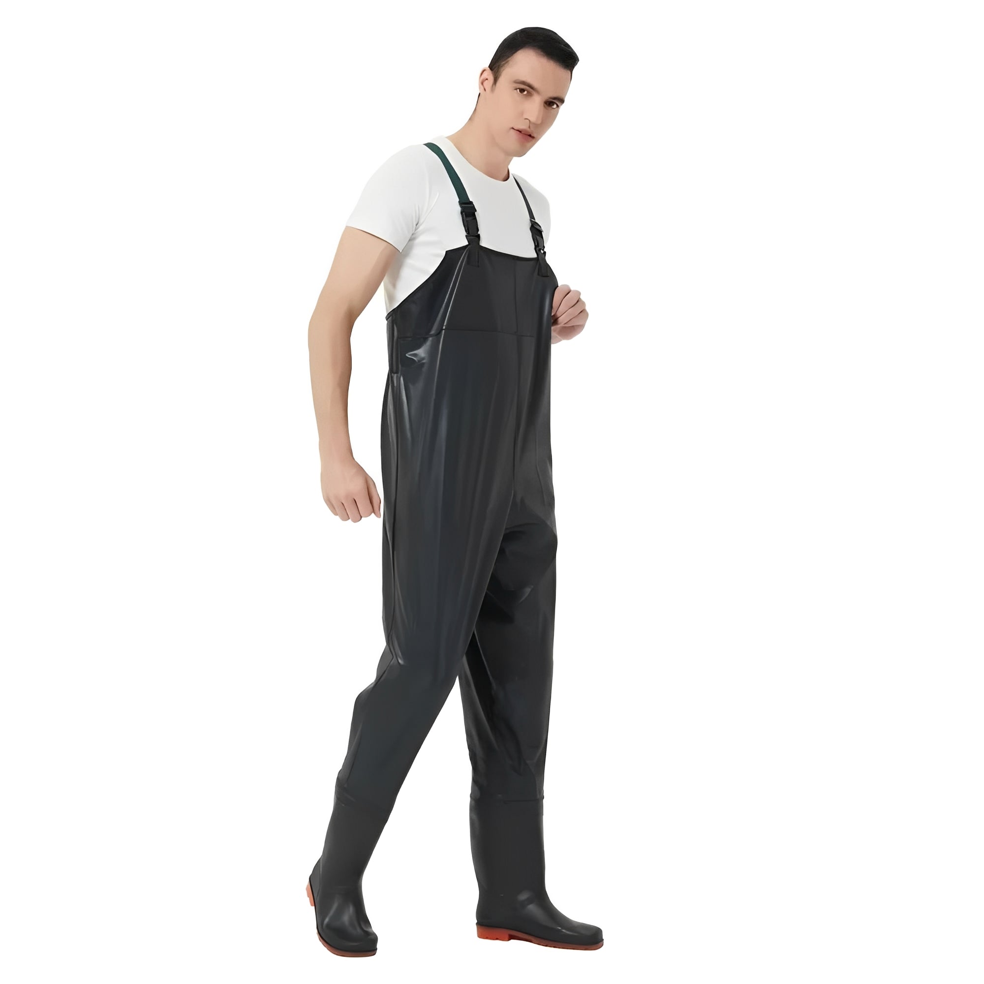 Heavy-Duty Water-Resistant Chest Waders with Traction Boots